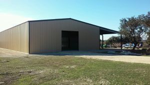 fully enclosed 49x100 with the 20 foot lean-to building with 2 sliding doors, in Boerne, TX